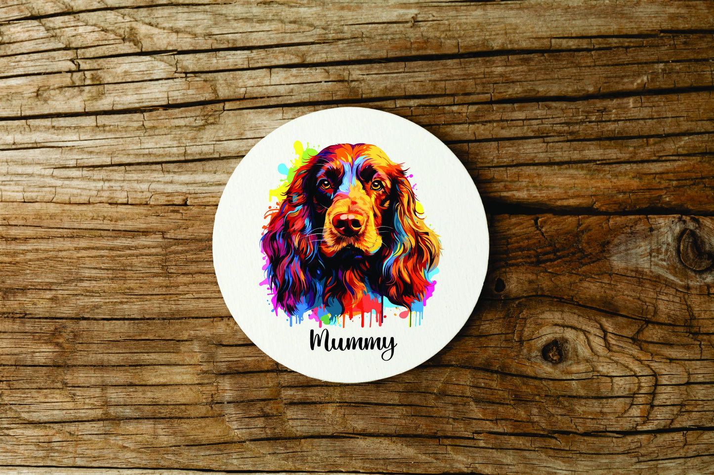 Personalised Colourful Dog Breed Mug / Coaster for Mum / Mummy - Set - Dog Mugs - Mother's Day