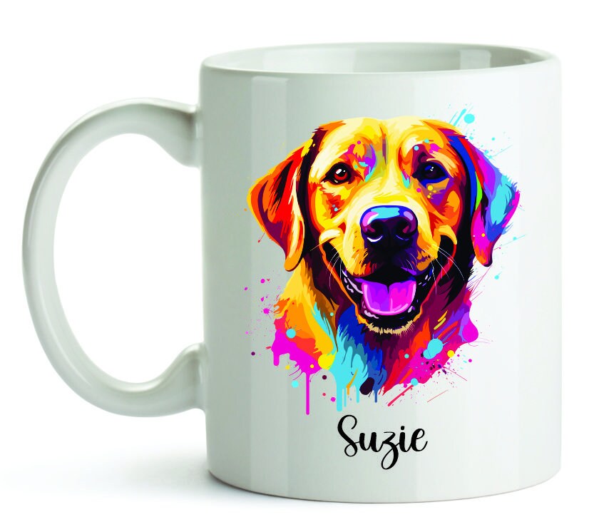 Personalised Colourful Dog Breed Mug / Coaster for Mum / Mummy - Set - Dog Mugs - Mother's Day