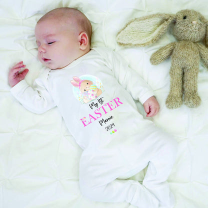 Personalised My First Easter Sleepsuit Baby Girl / Boy Outfit First Easter 1st Easter - Easter