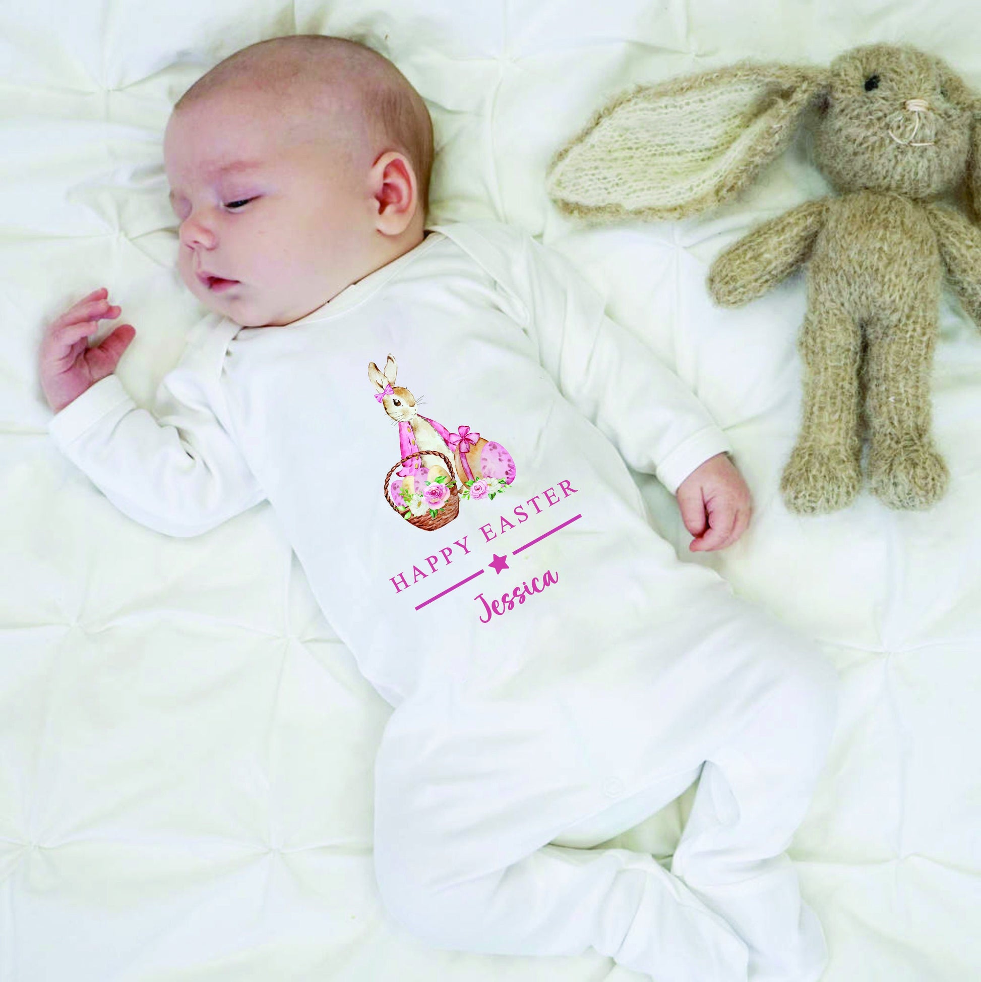 Personalised My First Easter Sleepsuit Baby Girl / Boy Outfit First Easter 1st Easter - Easter