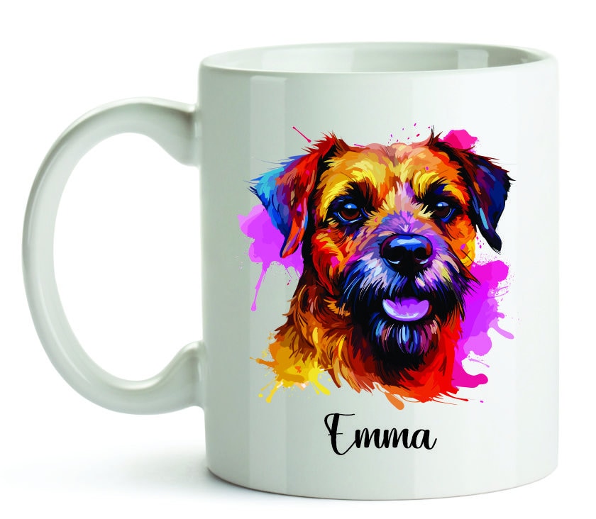 Personalised Colourful Dog Breed Mug / Coaster for Mum / Mummy - Set - Dog Mugs - Mother's Day