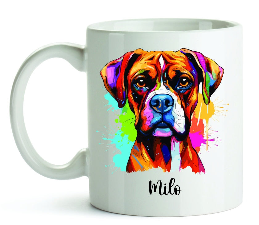 Personalised Colourful Dog Breed Mug / Coaster for Mum / Mummy - Set - Dog Mugs - Mother's Day