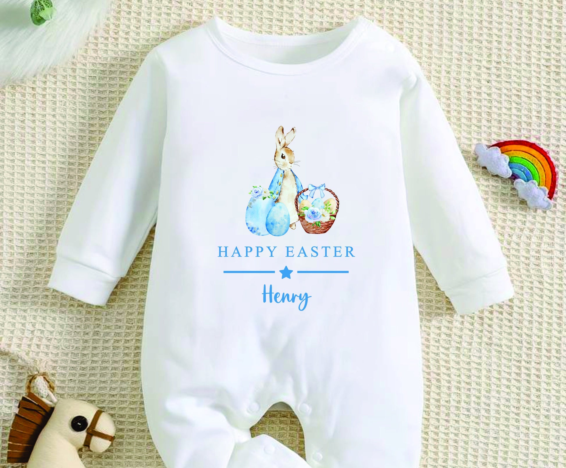 Personalised My First Easter Sleepsuit Baby Girl / Boy Outfit First Easter 1st Easter - Easter