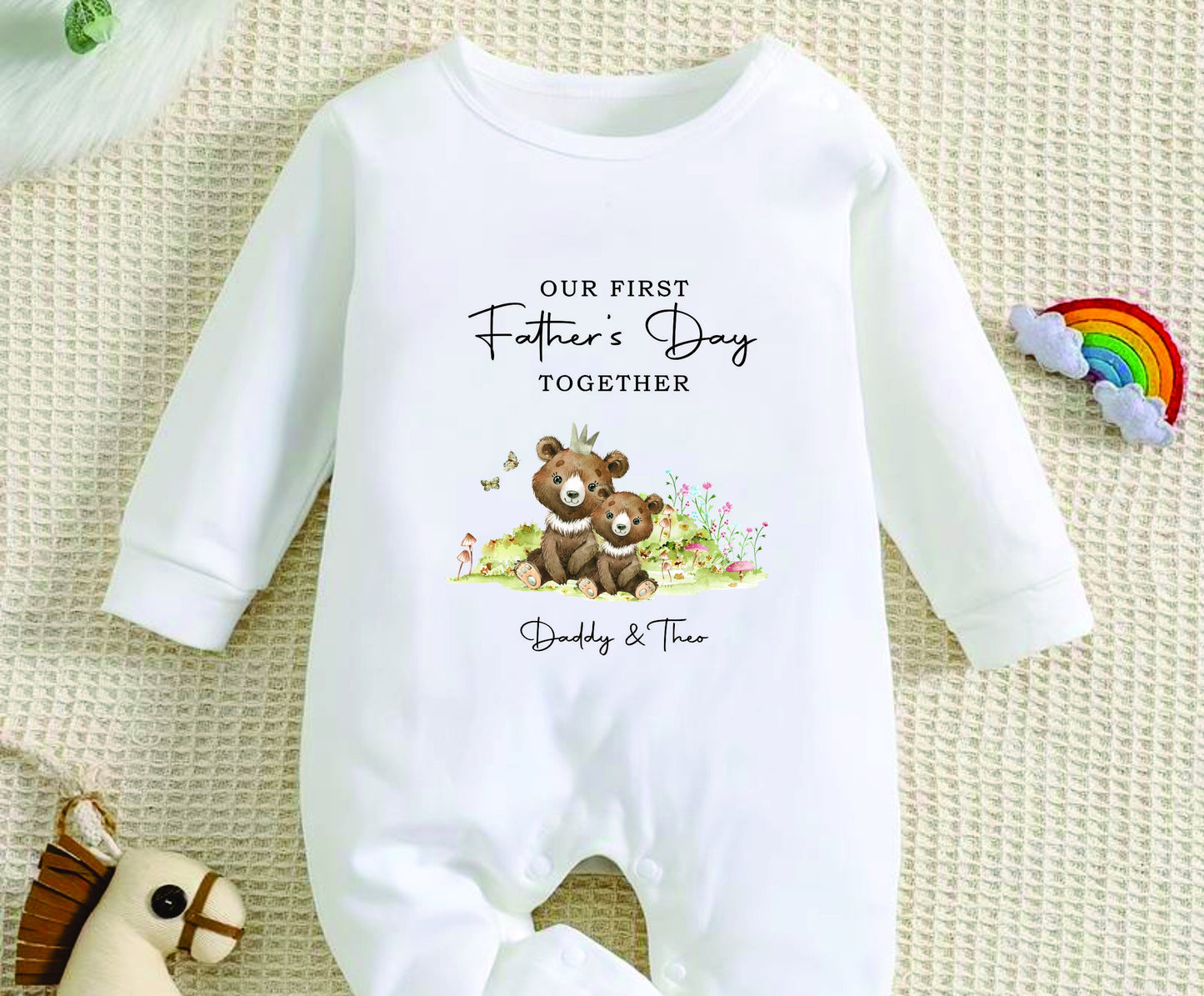 Our First Father's Day Together Baby Girl / Boy Outfit (First Father's Day 1st Father's Day Daddy Dad Father's Day l New Dad Gift