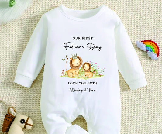 Our First Father's Day Together Baby Girl / Boy Outfit (First Father's Day 1st Father's Day Daddy Dad Father's Day l New Dad Gift